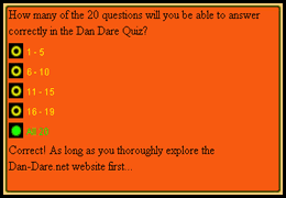 Click here to go to my Dan Dare "Quiz" page (Java Applet powered)