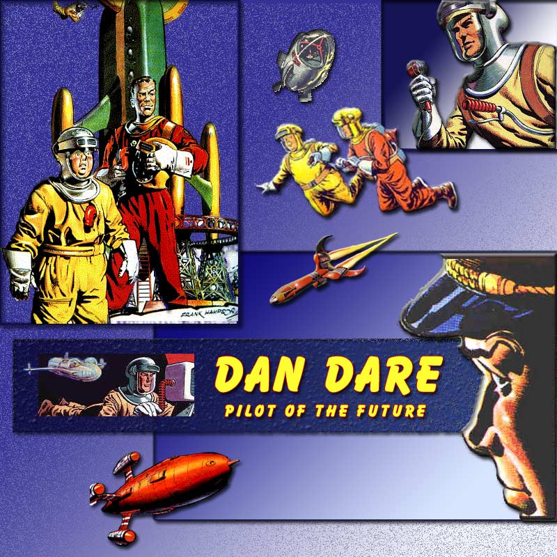 A Dan Dare collage by Barbara Kerschner for the 2003 Luxembourg Comics Expo and this website