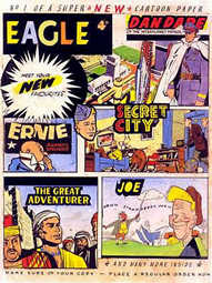 Frank Hampson's 'dummy issue' of Eagle from 1949 - Click here to go to my Dan Dare "Jigsaw Number 1" page (Java Applet powered)